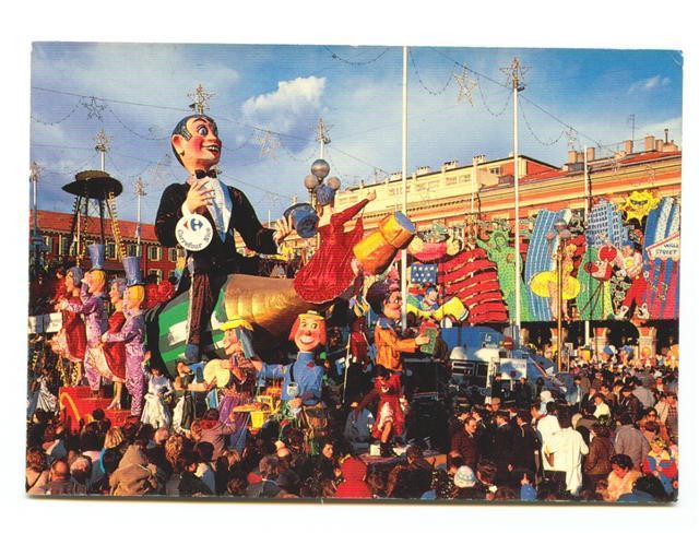 Cpm Carnaval De Nice Char Du Roi Des Villes Du Monde - Carnevale
