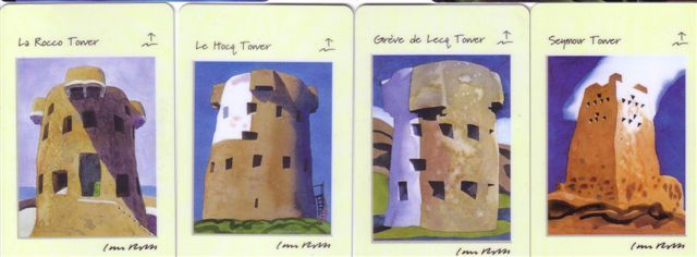 TOWERS & FORTRESSES ( Jersey Islands Set Of 4.cards) * Tower - Fortress - Fortification - Fort - Forteresse - Fortaleza - [ 7] Jersey Y Guernsey