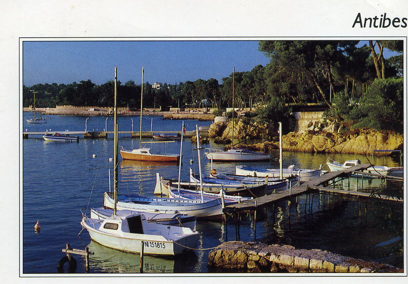 ANTIBES   -   Cap D'Antibes - Port De L'Olivette           (carte Ayant Voyagé En 1991) - Cap D'Antibes - La Garoupe