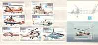 R.KAMPUCHEA - 1987  HELICOPTERS   7 V. S/S - MNH - Helicopters