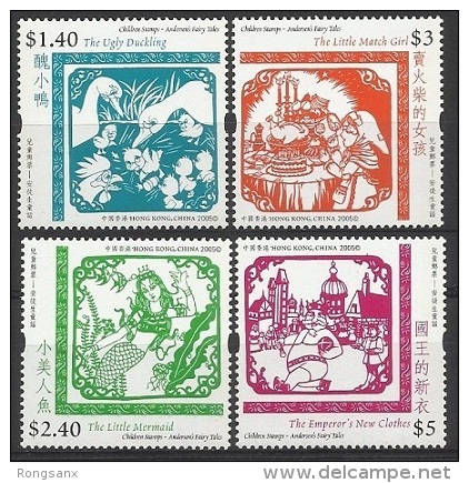 2005 HONG KONG ANDERSON'S FAIRY TALES 4V  STAMP - Ongebruikt