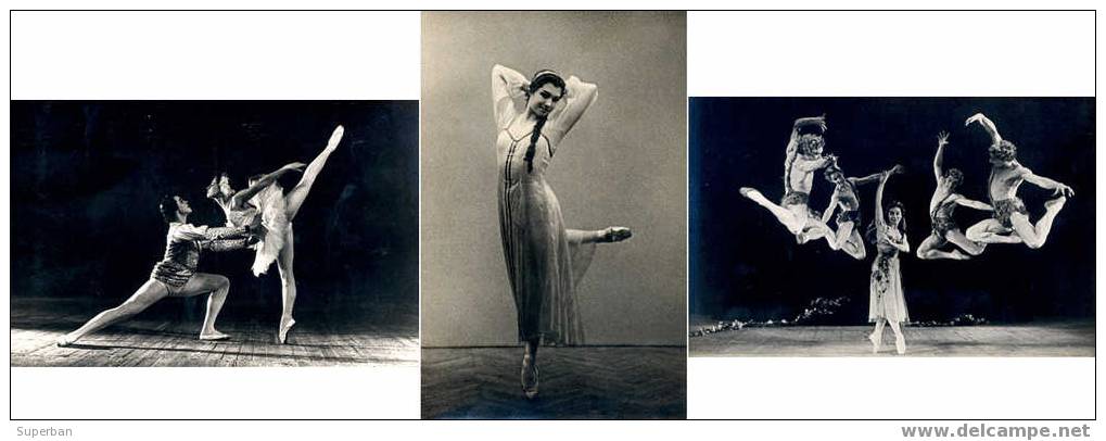 DANSE CLASSIQUE - BALLET RUSSE - LOT: 3 CARTES ´VRAIES PHOTOS´ - ANNÉES: 1960 - 1964 (x-051) - Tanz