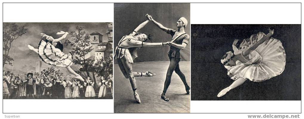 DANSE CLASSIQUE - BALLET RUSSE - LOT De 3 CARTES - ANNÉE: 1965 (x-053) - Danse