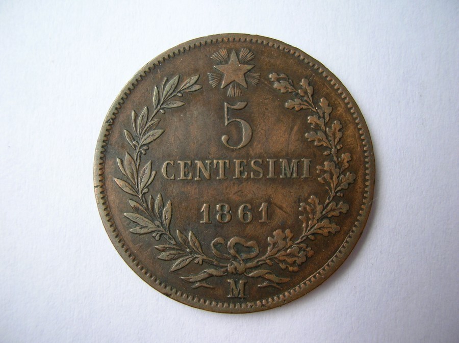 5 Centesimi 1861 M. VITTORIO EMANUELE. - Autres & Non Classés