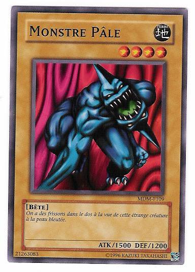 - MONSTRE PALE  MRD F047 BON ETAT - Yu-Gi-Oh