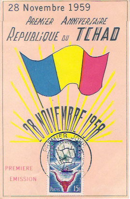 Carte Postale Philatèlique  28/11 /1959 - Tchad