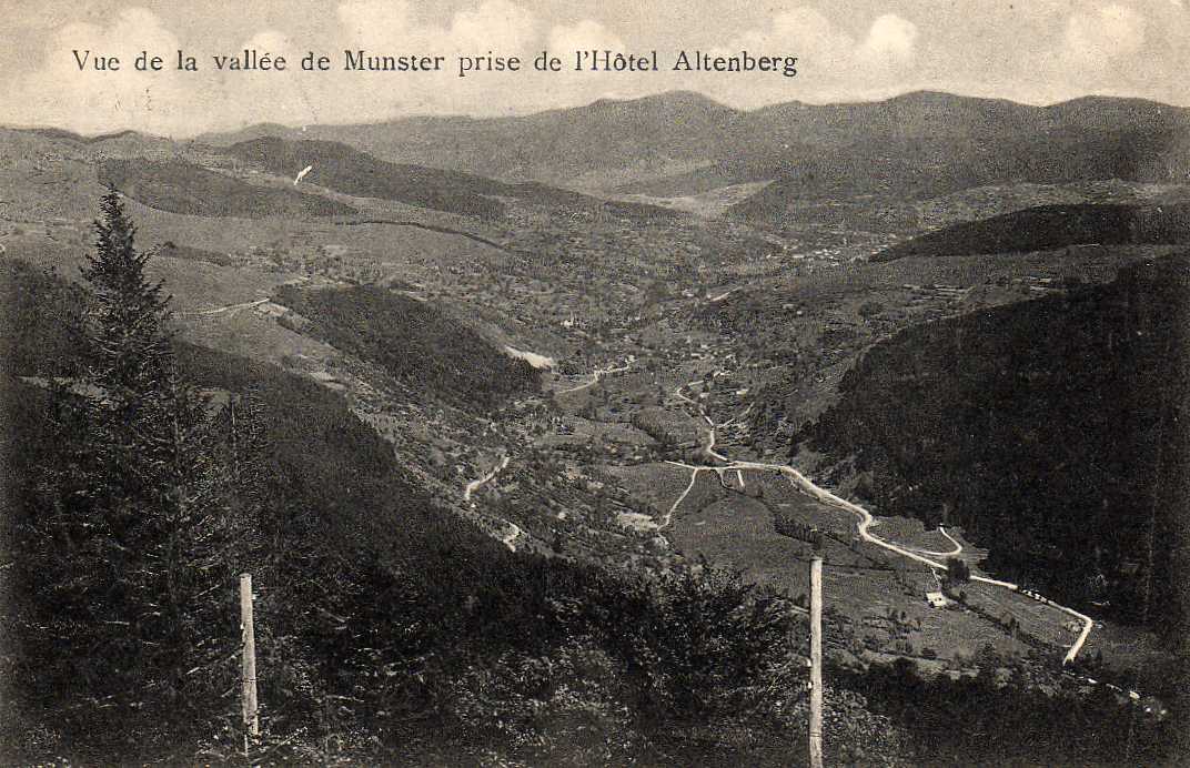 68 MUNSTER Vue De La Vallée Prise De L' Hotel Altenberg, 1909 - Munster