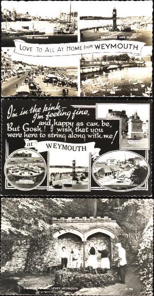 (3) Views Of Weymouth, U.K. - Real Photos - Weymouth