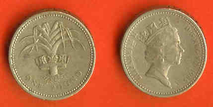 GREAT BRITAIN 1985 Coin 1 Pound Nickel-brass KM941 C476 - 1 Pond