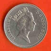 GREAT BRITAIN 1987 Coin 5 Pence Copper-nickel KM937 C480 - 5 Pence & 5 New Pence