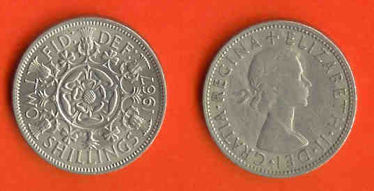 GREAT BRITAIN 1954-70 Coin 2 Shilling Copper-nickel KM906 C467 - Autres & Non Classés