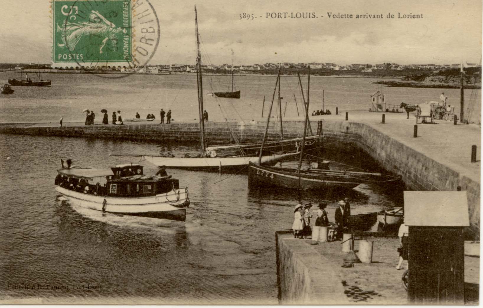 Port Louis. Vedette Arrivant De Lorient. 3895. Collection H Laurent - Port Louis