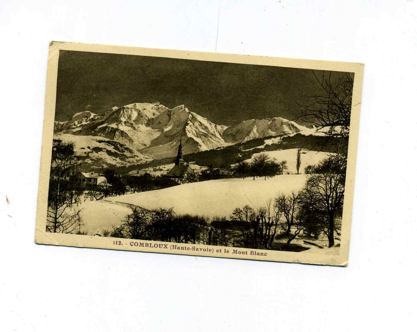 74 - COMBLOUX N°112 La Ville Et Le Mont Blanc  En 1940 - Combloux