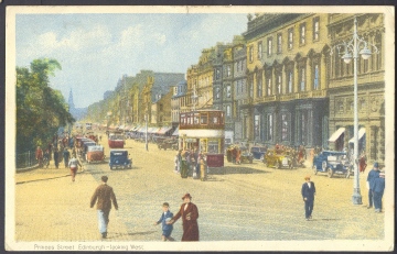 Street Scene, Princes Street, Edinburgh, U.K. - Tram - Midlothian/ Edinburgh