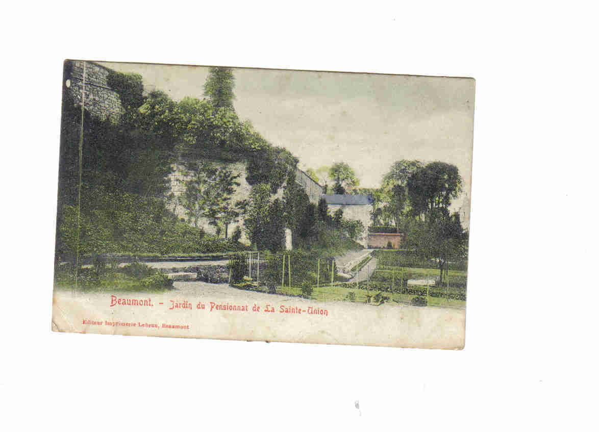 Jardin Du Pensionnat De La Sainte-union Edit.lebrun 1909 - Beaumont