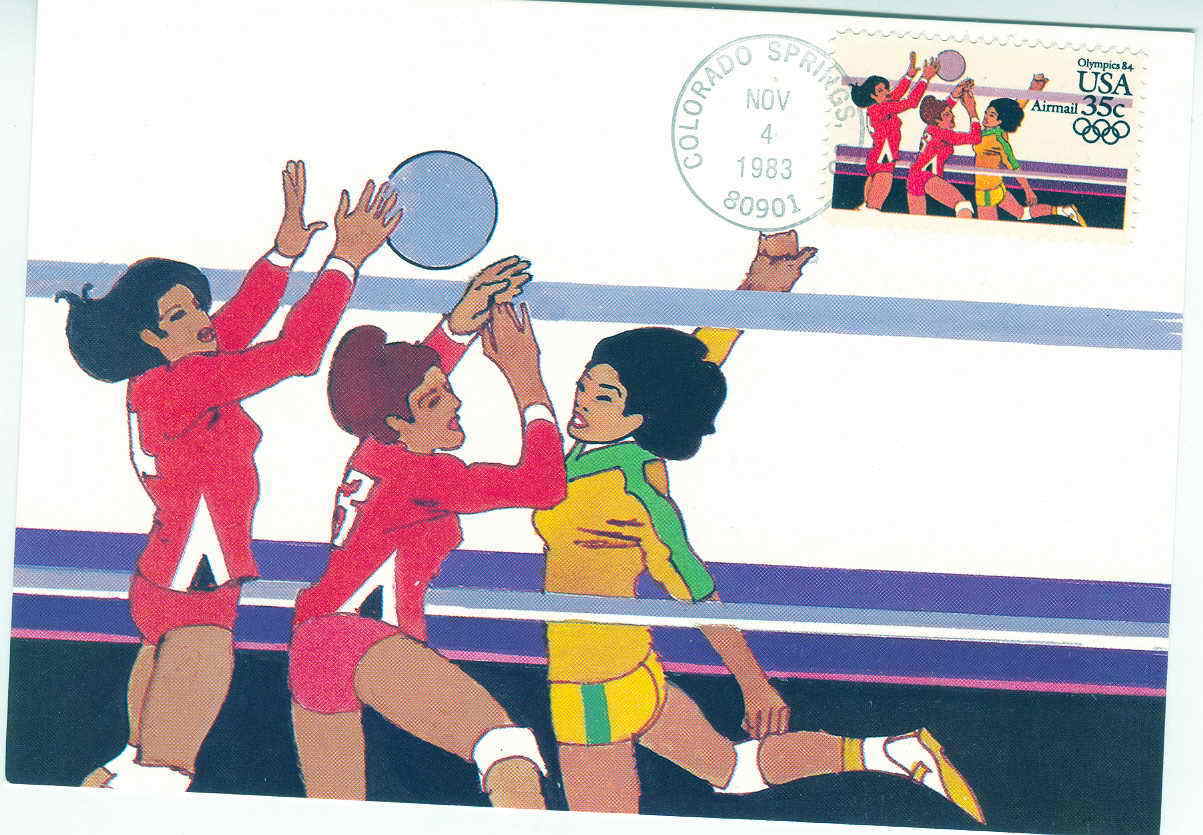 VOLLEY BALL CARET MAXI USA 1983 JEUX OLYMPIQUES DE LOS ANGELES - Sommer 1984: Los Angeles