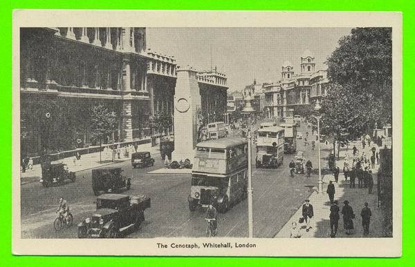 LONDON, UK - WHITEHALL - THE CENOTAPH - ANIMATED WITH TRUCKS, BUSSES, PEOPLES - - London Suburbs