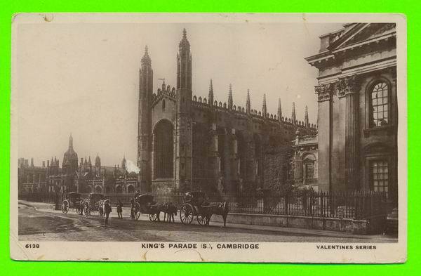 CAMBRIDGE, UK  - KING"S PARADE -  WELL ANIMATED - VALENTINES XL SERIES - WRITTEN - - Cambridge