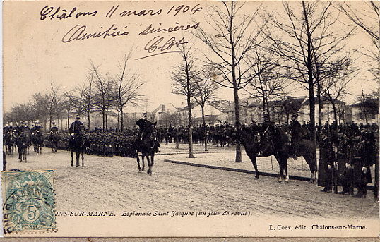 CHALONS  KOUR DE REVUE  1904 - Châtillon-sur-Marne