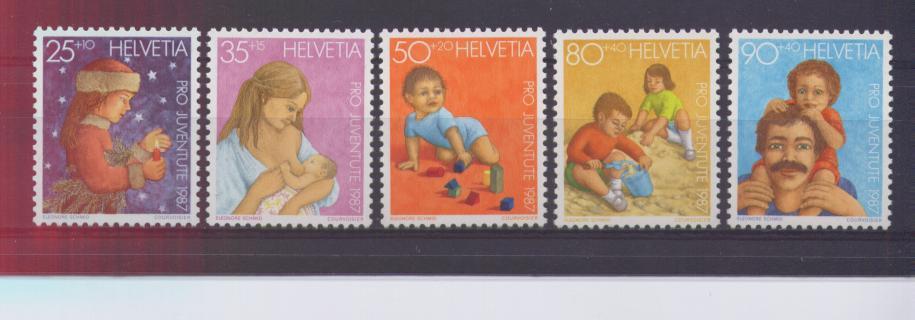 Suisse, Pour La Jeunesse, Timbres De Noel, 1987, N° 1288/92 Neufs ** - Ongebruikt