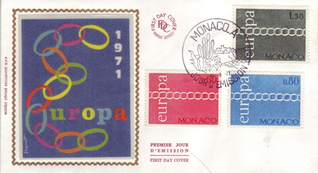 MONACO  FDC Sur Soie     Europa 1971 - 1971