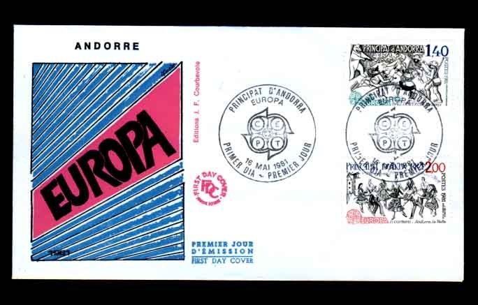 ANDORRE (France) - Y.&T. - FDC --->Timbres 292/93** - 1981