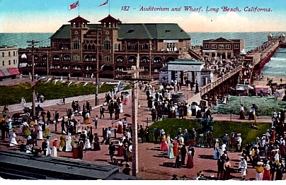 Auditorium And Warf , Long Beach  California - Long Beach