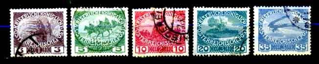 AUTRICHE - Y.&T. 138/42  - Cote 9 € - WW1 (I Guerra Mundial)