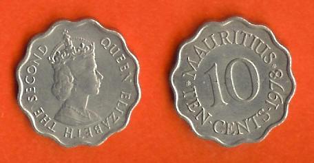 MAURITIUS 1975 Coin 10 Cent C074 - Mauritius