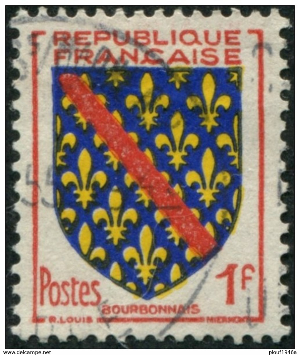 Pays : 189,06 (France : 4e République)  Yvert Et Tellier N° : 1002 (o) - 1941-66 Coat Of Arms And Heraldry