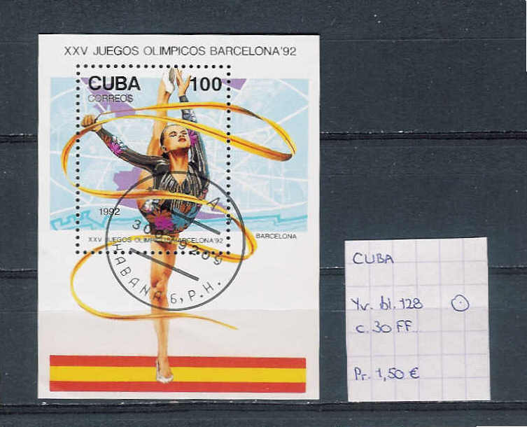 Cuba Yv. Bloc 128 Used - Estate 1992: Barcellona