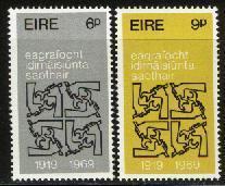 EIRE 1969 I.L.O. 50th Anniv. MNH 232-233 # 837 - Neufs