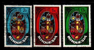 RHODESIA 1972 Used Stamps Christmas 123-125 #433 - Christmas