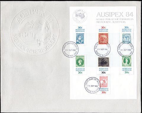 Australia: Ausipex 1984 - Embossed FDC - Autres & Non Classés