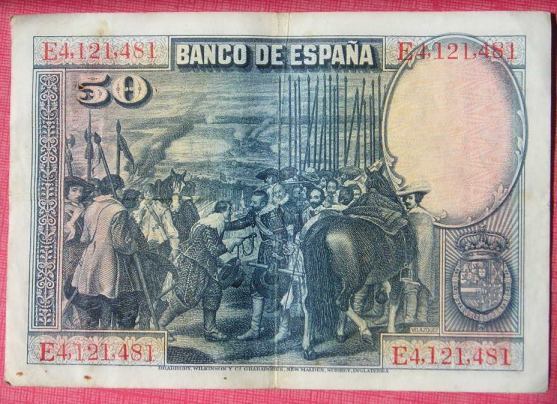 Banco De Espana Billet De Cincuenta Pesetas 1928 - Otros & Sin Clasificación