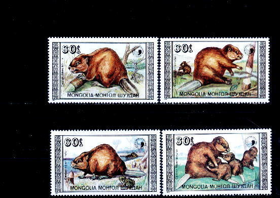 Mongolie 1989 - Michel No.2021-4 Neufs** - Roditori