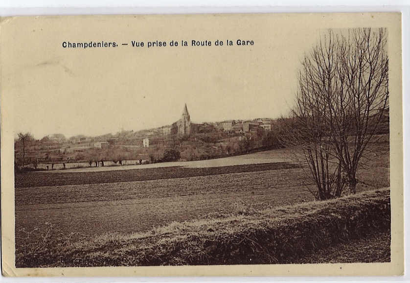 VENTE DIRECTE - Prix En Baisse: CHAMPDENIERS, Vue De La Route De La Gare (1911) - Champdeniers Saint Denis