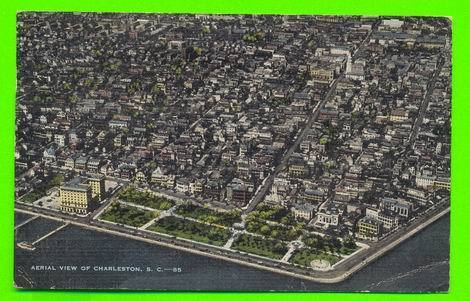 CHARLESTON, SC - AERIAL VIEW OF CHARLESTON IN 1942 - TRAVEL IN 1942  - - Charleston