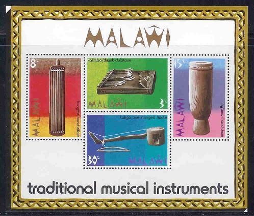 MALAWI 1973 MNH Min.sheet Instruments B32 #5232 - Music