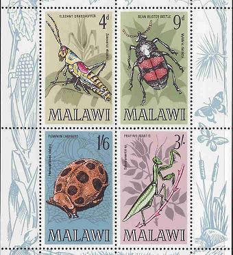 MALAWI 1970 MNH Min.sheet Insects B17 #5217 - Other & Unclassified