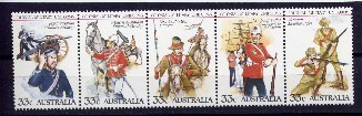 Australia Australie 1985 Yvertn° 893-97 *** MNH Cote 5,50 € Uniformes Militaires - Mint Stamps