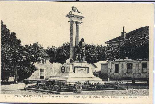 DIVONNE LES BAINS MONUMENT AUX MORTS - Divonne Les Bains