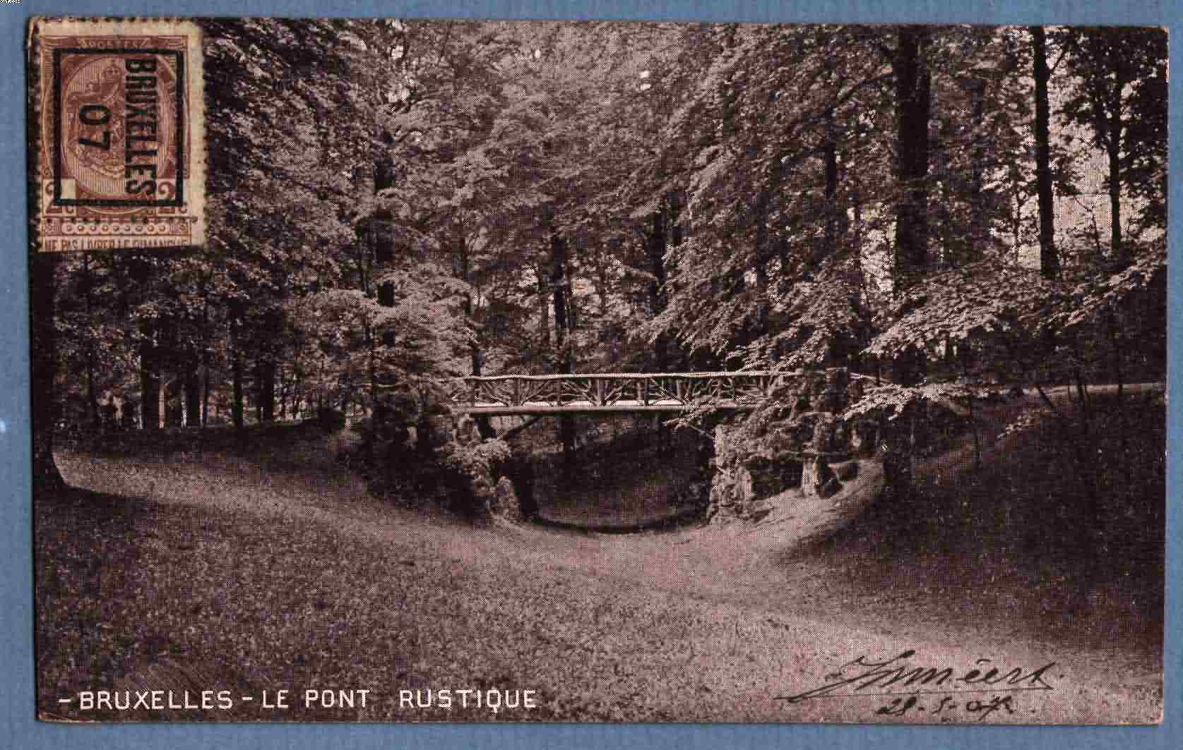 ** BRUXELLES - BRUSSEL ** Le Pont Rustique, De Brug, Bos, Forêt - Bossen, Parken, Tuinen