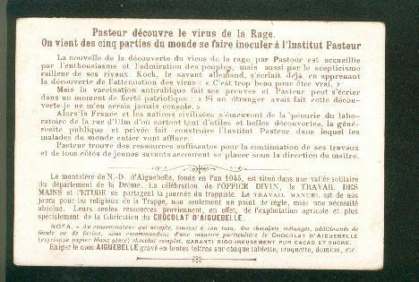 Chromo Aiguebelle Monastère De La Trappe (Drôme) Pasteur Vaccin De La Rage Peuples Divers (arabe, Chinois,...)  D1 - Aiguebelle