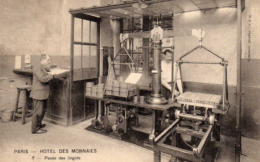 75 PARIS HOTEL DES MONNAIES D.A.L. 7 Pesée Des Lingots, Beau Plan Animé, 191? - Industry