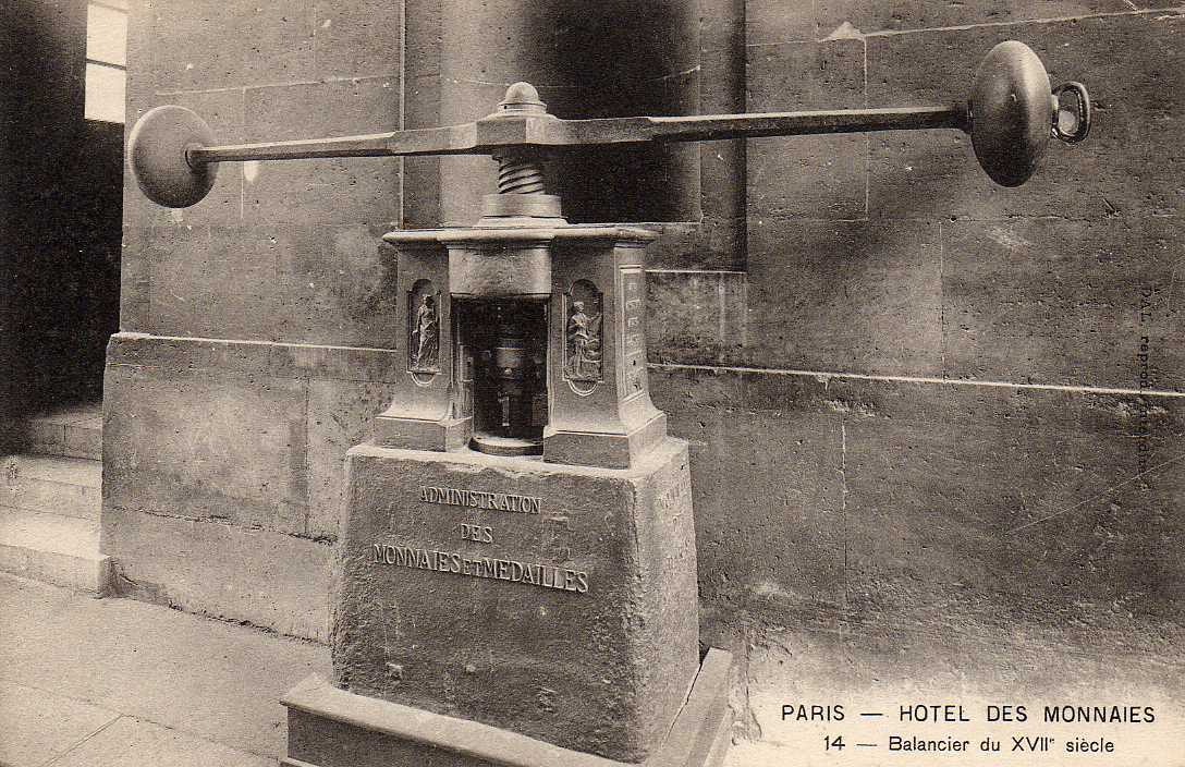 75 PARIS HOTEL DES MONNAIES D.A.L. 14 Balancier Du XVIIeme, 191? - Industrie