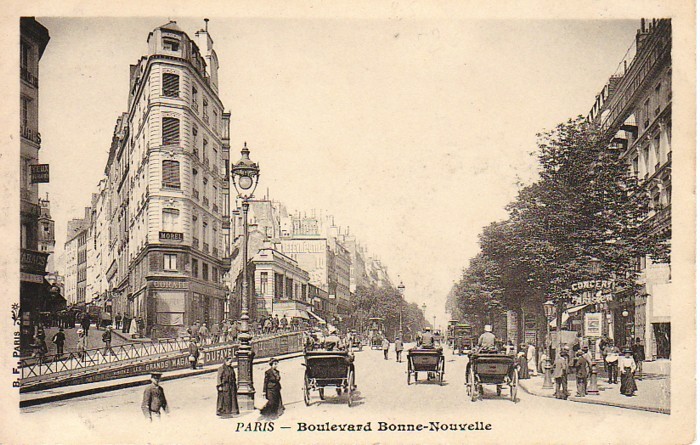 75 PARIS Cpa Animée Du Boulevard Bonne-Nouvelle - Paris (02)