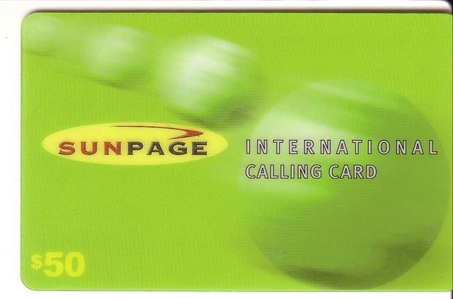 Singapore - Singapour - Prepaid Card ( Prepaye ) SUNPAGE  , Value 50.$ - Singapour