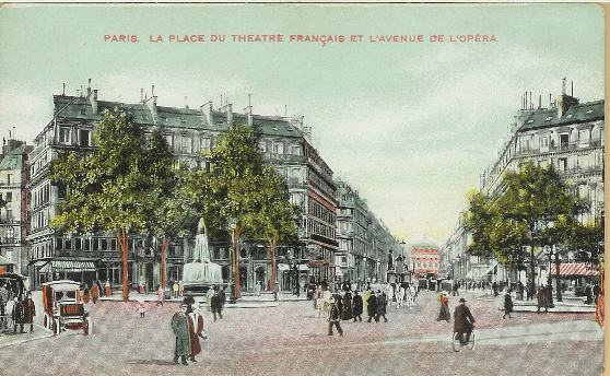 PARIS : La Place Du Théatre Francais Et L' Avenue De L' Opéra - Edition E. L. - Belle Illustration - Autres & Non Classés