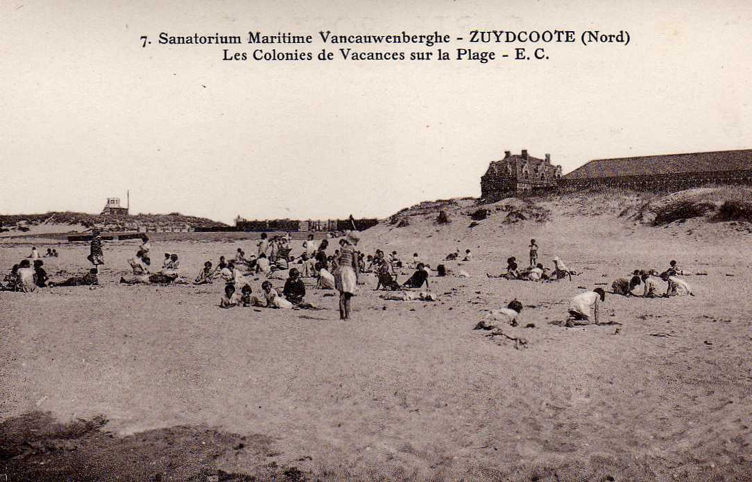 59 ZUYDCOOTE Sanatorium Maritime Vancauwenberghe Colonies De Vacances Sur La Plage, EC 7, 191? - Autres & Non Classés